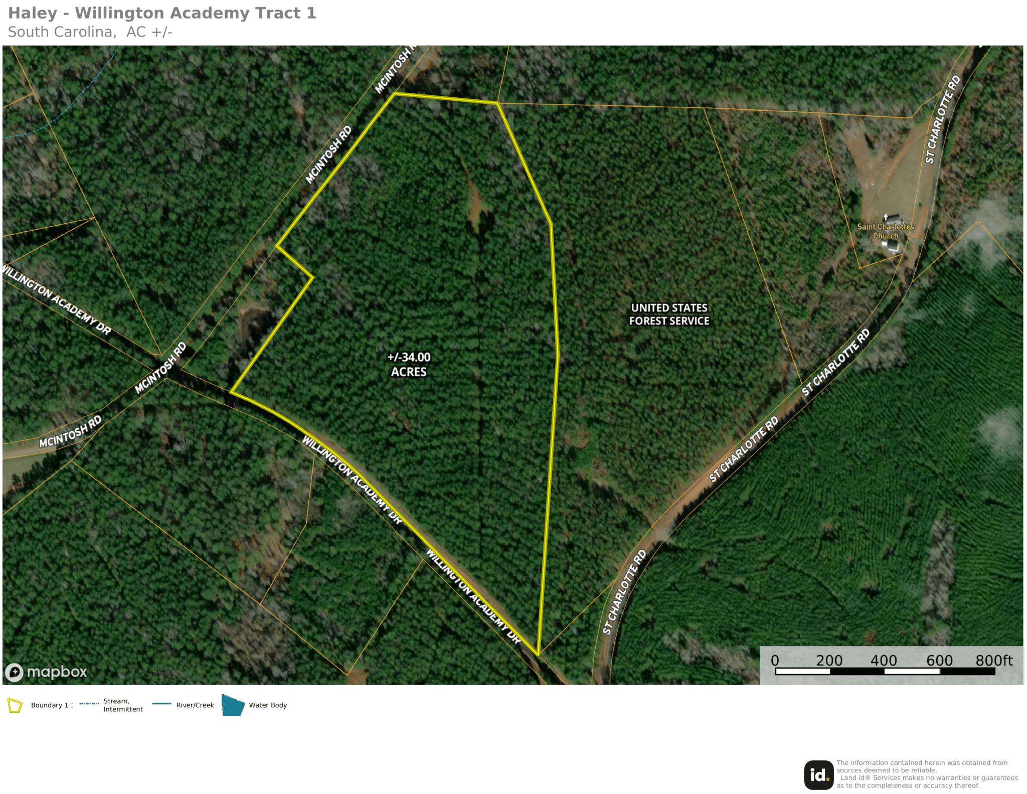 +/- 34.00 acres – McIntosh Road / Borders National Forest
